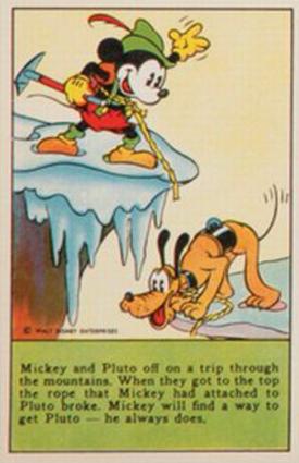 1936 The Adventures of Mickey Mouse (D52) - Kuss's Bread #NNO Mickey And Pluto Off On... Front