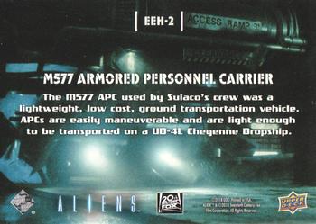 2018 Upper Deck Aliens - Look Into My Eye #EEH-2 M577 Armored Personnel Carrier Back
