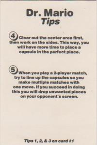 1993 Amurol Game Boy Nintendo Tips #2 Dr. Mario Back