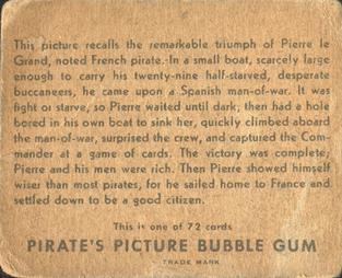 1936 Gum Inc. Pirate's Picture (R109) #7 Pierre Le Grand Back