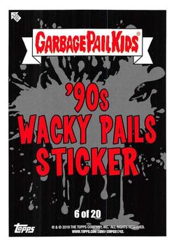 2019 Topps Garbage Pail Kids We Hate the '90s - Wacky Pails #6 Yuppie Chow Back