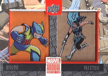 2018-19 Upper Deck Marvel Annual - Manufactured Patch Dual #PD4 Valkyrie / Wolvie Front