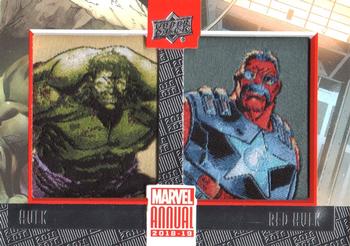2018-19 Upper Deck Marvel Annual - Manufactured Patch Dual #PD14 Hulk / Red Hulk Front