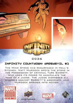 2018-19 Upper Deck Marvel Annual - Infinity Wars Comic Covers #CC26 Infinity Countdown: Daredevil #1 Back