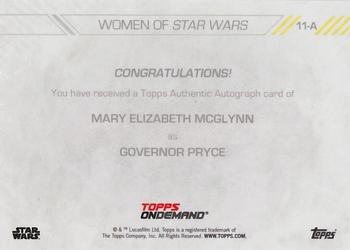 2019 Topps On Demand Set 3: Women of Star Wars - Autograph #11 Mary Elizabeth McGlynn Back
