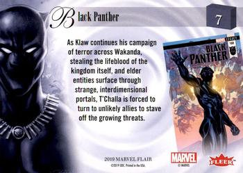 2019 Flair Marvel #7 Black Panther Back