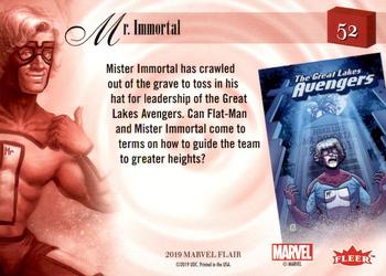 2019 Flair Marvel #52 Mr. Immortal Back