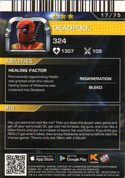 2019 Dave & Buster's Marvel Contest of Champions - Foil #17 Deadpool Back