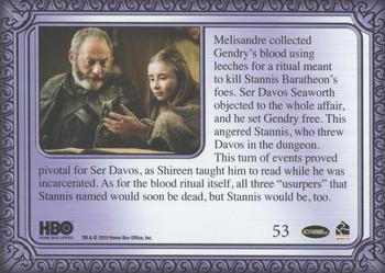2019 Rittenhouse Game of Thrones Inflexions #53 Melisandre's Blood Ritual Back