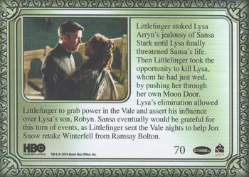 2019 Rittenhouse Game of Thrones Inflexions #70 Littlefinger Protects Sansa Back