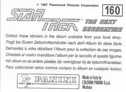 1987 Panini Star Trek: The Next Generation Stickers #160 Three Ferengi, lead one firing his energy whip Back