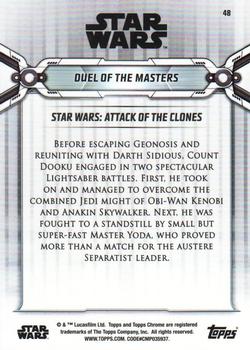 2019 Topps Chrome Star Wars Legacy #48 Duel of the Masters Back