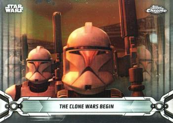 2019 Topps Chrome Star Wars Legacy #49 The Clone Wars Begin Front