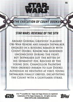 2019 Topps Chrome Star Wars Legacy #55 The Execution of Count Dooku Back