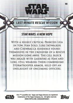 2019 Topps Chrome Star Wars Legacy #90 Last-Minute Rescue Mission Back