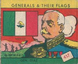 1939 W.S. Corp Generals & Their Flags (R58) #437 Porfirio Diaz Front