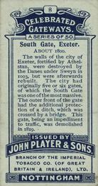 1909 Player's Celebrated Gateways #8 South Gate, Exeter Back