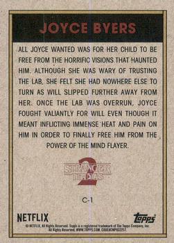 2019 Topps Stranger Things Series 2 - Character Cards #C-1 Joyce Byers Back
