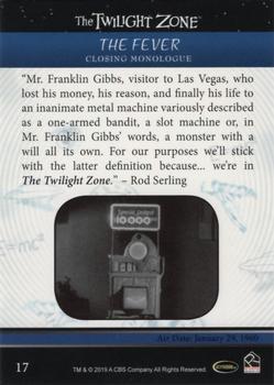 2019 Rittenhouse The Twilight Zone Rod Serling Edition #17 The Fever Back