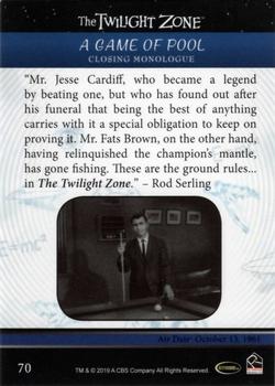 2019 Rittenhouse The Twilight Zone Rod Serling Edition #70 A Game Of Pool Back
