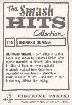1984 Panini Smash Hits #118 Bernard Sumner Back