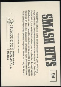 1995 Panini Smash Hits Stickers #94 Nirvana Back