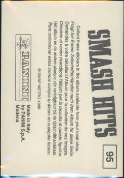1995 Panini Smash Hits Stickers #95 Nirvana Back