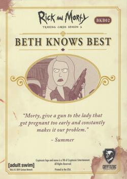 2019 Cryptozoic Rick and Morty Season 2 - Beth Knows Best #BKB02 Battle-Ready Beth Back