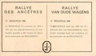1958 Jubile Cigares Rallye Des Ancetres #12 Decauville 1898 Back