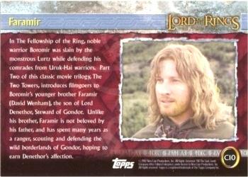 2002 Cadbury Lord of the Rings (UK) #C10 Faramir Back
