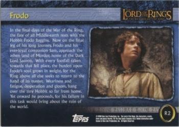 2003 Cadbury Lord of the Rings: Return of the King (Australia) #R2 Frodo Back