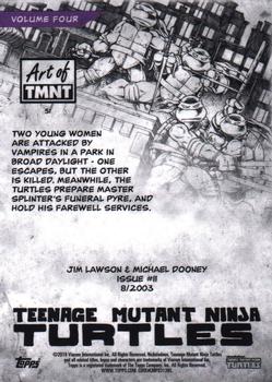 2019 Topps The Art of TMNT #51 Issue #11 Back