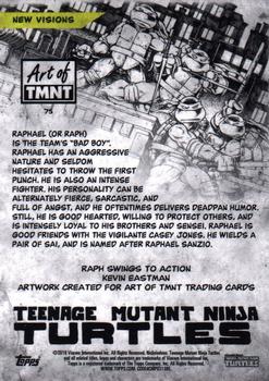 2019 Topps The Art of TMNT #75 Raph Swings to Action Back