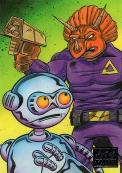 2019 Topps The Art of TMNT #100 Fugitoid and Triceriton Front
