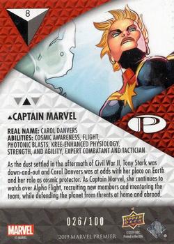2019 Upper Deck Marvel Premier #8 Captain Marvel Back
