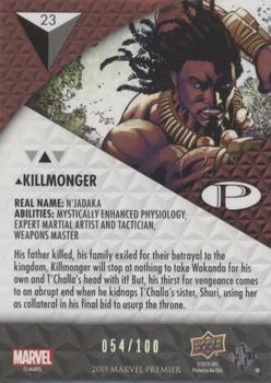 2019 Upper Deck Marvel Premier #23 Killmonger Back
