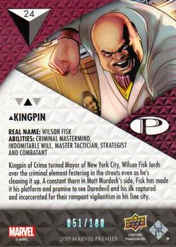 2019 Upper Deck Marvel Premier #24 Kingpin Back