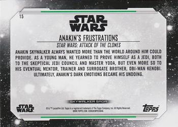 2019 Topps Star Wars Skywalker Saga #15 Anakin's Frustrations Back