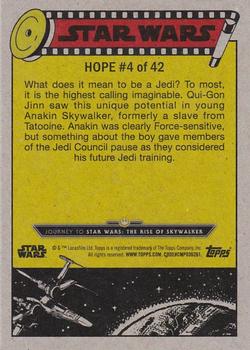 2019 Topps Star Wars Journey to Star Wars The Rise of Skywalker #4 To Be a Jedi Back