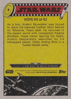 2019 Topps Star Wars Journey to Star Wars The Rise of Skywalker #5 The Rescue Attempt Back