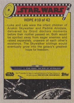 2019 Topps Star Wars Journey to Star Wars The Rise of Skywalker #10 Birth of the Twins Back