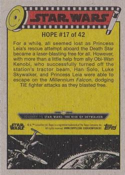 2019 Topps Star Wars Journey to Star Wars The Rise of Skywalker #17 Escaping the Death Star Back