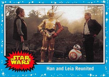 2019 Topps Star Wars Journey to Star Wars The Rise of Skywalker #35 Han and Leia Reunited Front