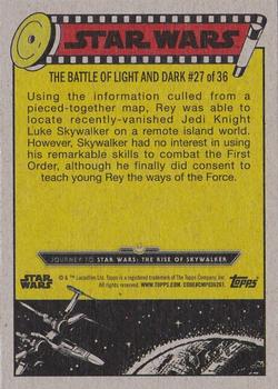 2019 Topps Star Wars Journey to Star Wars The Rise of Skywalker #81 Lessons For Rey Back