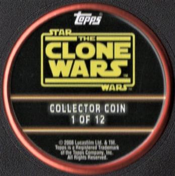 2008 Topps Star Wars: The Clone Wars - Coins Red #1 Anakin Skywalker Back