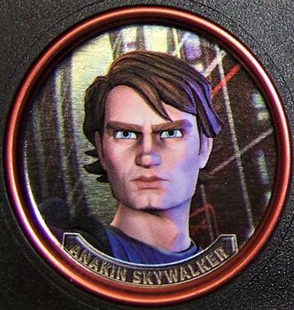 2008 Topps Star Wars: The Clone Wars - Coins Red #1 Anakin Skywalker Front
