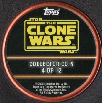 2008 Topps Star Wars: The Clone Wars - Coins Red #4 Asajj Ventress Back