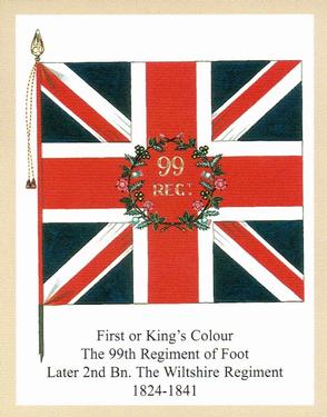 2011 Regimental Colours : The Wiltshire Regiment 2nd Series #1 First or King's Colour The 99th Regiment of Foot Later 2nd Battalion The Wiltshire Regiment 1824-1841 Front