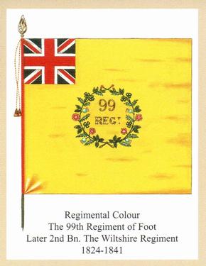 2011 Regimental Colours : The Wiltshire Regiment 2nd Series #2 Regimental Colour The 99th Regiment of Foot Later 2nd Battalion The Wiltshire Regiment 1824-1841 Front