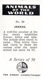 1956 Dryfood Ltd Animals of the World #29 Jackal Back